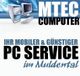 MTEC Computer-Logo mit Text: "Ihr mobiler & günstiger PC Service im Muldental".