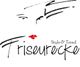 Schriftzug "Friseurecke", stilisierte Augenbrauen und rote Lippen, Text "Style & Trend".