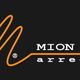 Logo con scritta "dal 1909 Mion Antonio arredamenti" su sfondo nero e linea arancione ondulata.