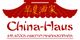 Logo mit rotem asiatischen Dach, Text: "China-Haus, Ihr Stück Asien im Mainauenpark".