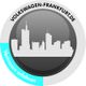 Logo mit Frankfurter Skyline, Text: "Volkswagen-Frankfurt.de, Vertrauen erfahren".