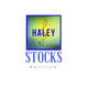Blue-green gradient logo with "HALEY STOCKS musician" text and a treble clef symbol.