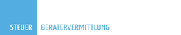 Blau-weißer Text: "STEUER BERATERVERMITTLUNG".