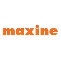 Orange "maxine" text on a white background.