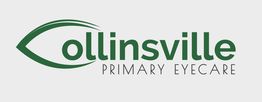 Logo of Collinsville Primary Eyecare with stylized green eye graphic.