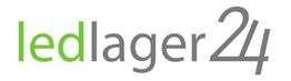 Logo mit grünem "led" und grauem "lager24", passend für eine LED-bezogene Webseite.
