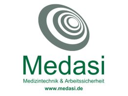 Logo der Firma Medasi, Medizintechnik & Arbeitssicherheit mit Website www.medasi.de.