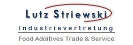 Logo mit dem Text: "Lutz Striewski Industrievertretung - Food Additives Trade & Service".