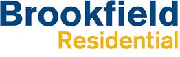 Brookfield Residential logo with blue and yellow text.