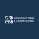 Logo with "Como Construction & Landscaping" on a blue background with tree and house icons.