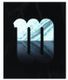 Stylized letter "m" with marble texture on black background, mirrored below.