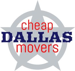 Logo of Cheap Dallas Movers with a star in the background.