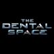 Text: "THE DENTAL SPACE" in metallic letters on a black background.