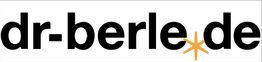 Schwarzer Text "dr-berle.de" mit orangem Stern als Bindestrich auf weißem Hintergrund.