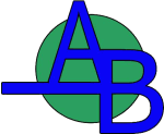 Blaue Buchstaben "A" und "B" vor einem grünen Kreis auf weißem Hintergrund.