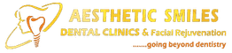 Logo for Aesthetic Smiles Dental Clinics & Facial Rejuvenation, with "going beyond dentistry."