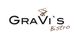 Logo von GraVi's Bistro mit stilisierter Dampf-Akzentuierung über dem "i".