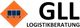 Logo von GLL Logistikberatung mit einem Symbol aus drei Fässern auf einer Palette.