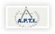 Logotipo con un compás y laurel rodeando las letras "A.P.T.I.".