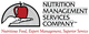 Logo featuring a red apple with the text "Nutrition Management Services Company."