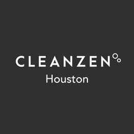 Cleanzen Houston logo on a dark gray background.