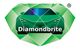 Grünes Auto in einem diamantförmigen Rahmen, Logo mit Text "Diamondbrite".