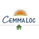 Logo de Cemmaloc avec un soleil orange et une maison verte en dessous.
