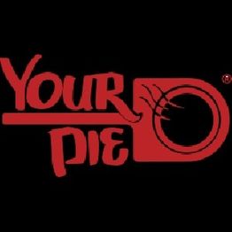 Red "Your Pie" logo with a stylized pizza graphic on a black background.