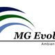 Logo MG Evolution con archi colorati e testo "Ambiente e Benessere".