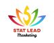 Colorful lotus logo for "Stat Lead Marketing."