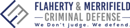 Flaherty & Merrifield Criminal Defense logo with tagline: "We Don’t Judge. We Defend."