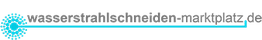 Logo mit blauem Schriftzug und stilisiertem, kreisförmigem Muster links.