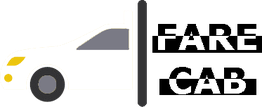 Grafik eines weißen Autos auf gelbem Grund neben dem Text "TAXI".