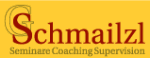 Gelbes Logo mit der Aufschrift "Schmailzl Seminare Coaching Supervision".