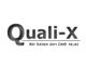 Logo mit der Aufschrift "Quali-X" und Slogan "Wir haben den Dreh raus!".