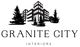 Logo with buildings, trees, and text: "Granite City Interiors."