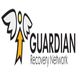 Logo of Guardian Recovery Network with a stylized arrow and wings design.