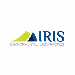 Logo of IRIS Environmental Laboratories with stylized green and blue letters.