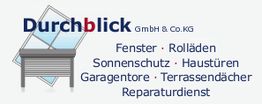 Logo von Durchblick GmbH & Co. KG mit Produkten: Fenster, Rolläden, Sonnenschutz, und mehr.