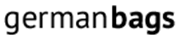 Der Text "germanbags" in schwarzer Schrift auf grauem Hintergrund.