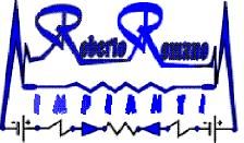 Logo blu con lettere "RR", circuiti elettrici stilizzati e la scritta "Impianti" in basso.