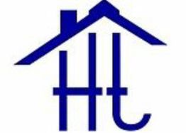 Blaues Logo mit Hausdach und den Buchstaben "H" und "t" darunter.