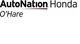 AutoNation Honda O'Hare logo with black and red text on a white background.