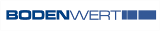 Logo mit dem Text "BODENWERT" in blauer Schrift und blauen Quadraten rechts.
