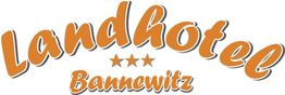 Landhotel Bannewitz Logo mit drei Sternen in orange-weißer Schrift.