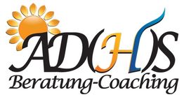 Logo mit Sonnenblume, Text: "ADHS Beratung-Coaching".