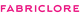 Text logo displaying "FABRICLORE" in bold, pink letters on a white background.