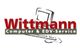 Logo mit Text "Wittmann Computer & EDV-Service" und skizziertem Computer im Hintergrund.