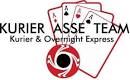 Logo mit vier Spielkarten und "Kurier Asse Team", darunter "Kurier & Overnight Express".
