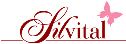 Logo mit rotem Schriftzug "Silvital" und rosa Schmetterling auf weißem Hintergrund.
